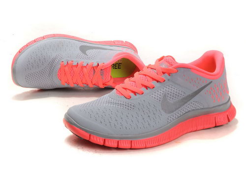 Nike Free Run 4.0 Womens Gray Pink Factory Outlet
